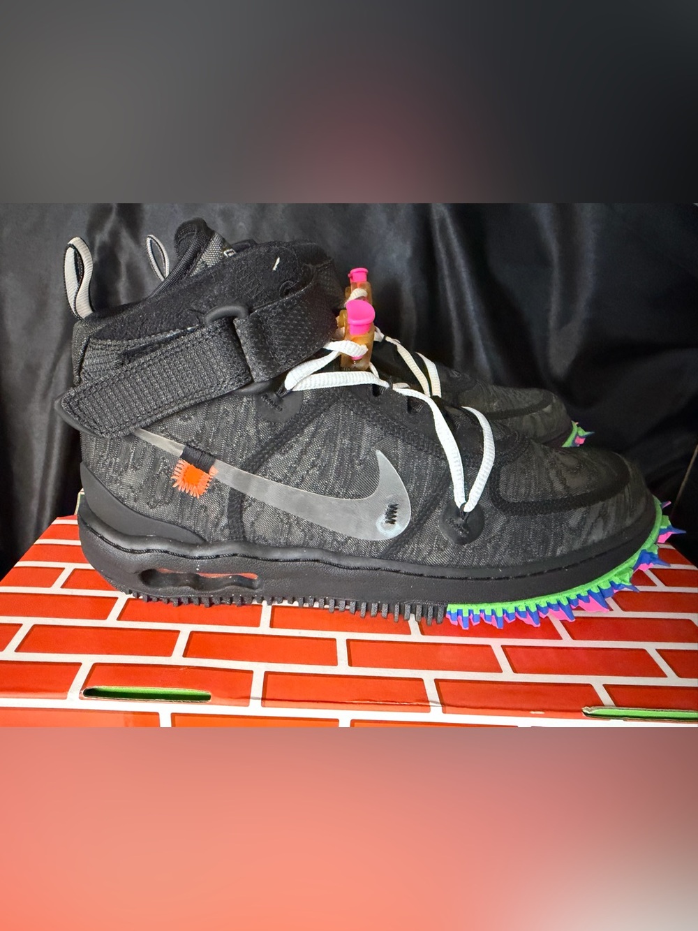 Nike Air Force 1 Mid x Off-White Black - Mens Size 10.5 - Picture 2 of 10